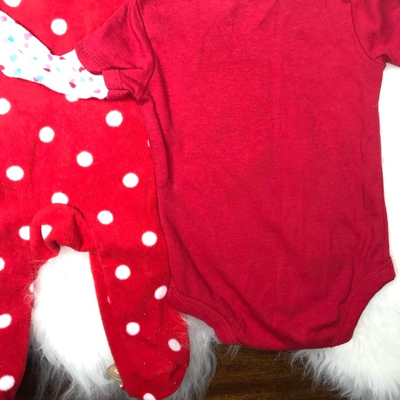 Christmas onesie footie button up pjs with deer. - Picture 13 of 15